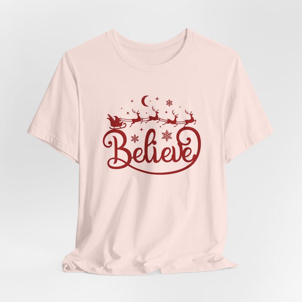 Believe Christmas Santa Tee | Holiday Believer Soft T-Shirt