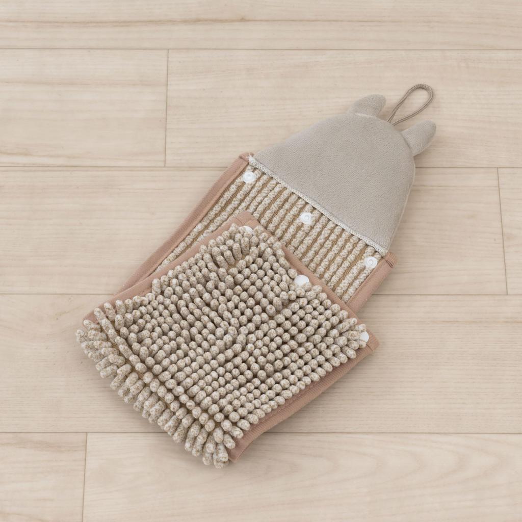 Senko My Neighbor Totoro Fluffy Hand 15 X 20 Cm Using the 65608 Towel, Approx. (when Loop), Beige, Absorbent, Quick-Drying Microfiber,