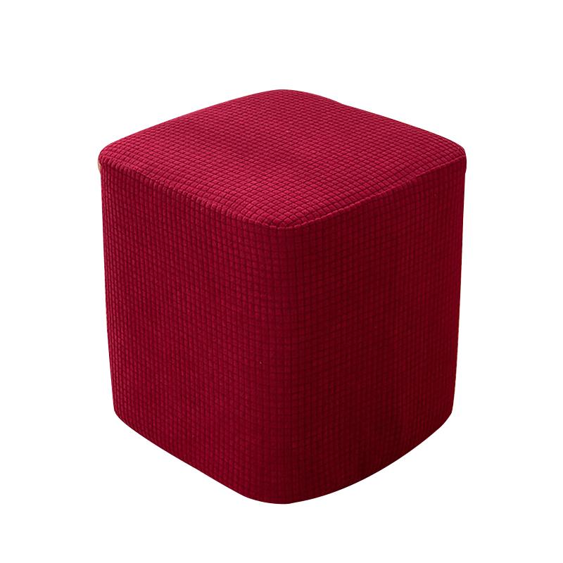 Square Ottoman Cover Stretch Ottoman Slipcover Furniture Protector Folding Storage Footrest Stool Soft Cover With Elastic Bottom
