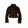 Womens Slim Fit Short Double-Breasted Blazer Jacket Streetwear Chic Outerwear