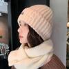 Cute Puppy Embroidered Hole Knitted Hat for Women Autumn and Winter New Style Baotou Cold Hat Warm Ear Protection Woolen Hat for Women