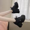 Platform Heel Heightening Shoes for Ladies Spring and Autumn Fashion Lace-up Sports Casual Shoes