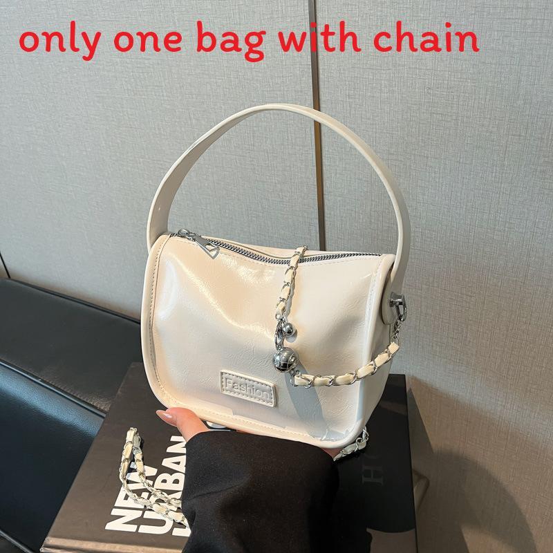 Pu Small Square Bag For Women With Chain Strap And Zip Closure For Daily Use