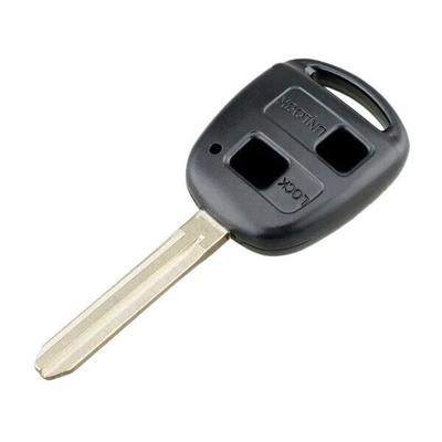 Obudowa kluczyka z pilotem 2 przyciski z ostrzem TOY43 do Toyota Yaris RAV4 Prius Corolla Celica, Czarny