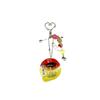Cute Love Shaped Japanese Pudding Keychain Beaded Y2K Egg Flan Charm Flower Star Butterfly Bow Bag Pendant Backpack Decoration