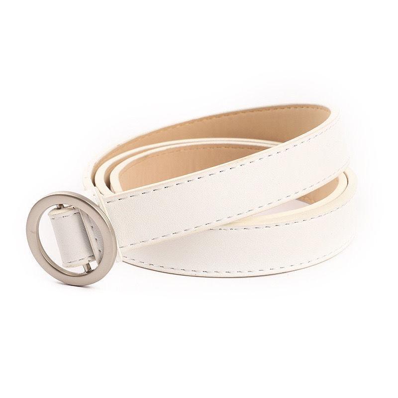 Fashionable No Hole Women's Casual Waist Belt Stylish Simple Pu Material For Everyday Use