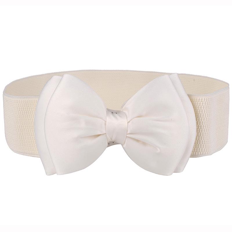 Chiffon Bow Elastic Belt Bow Elastic Waist Seal Belt Ladies Belt