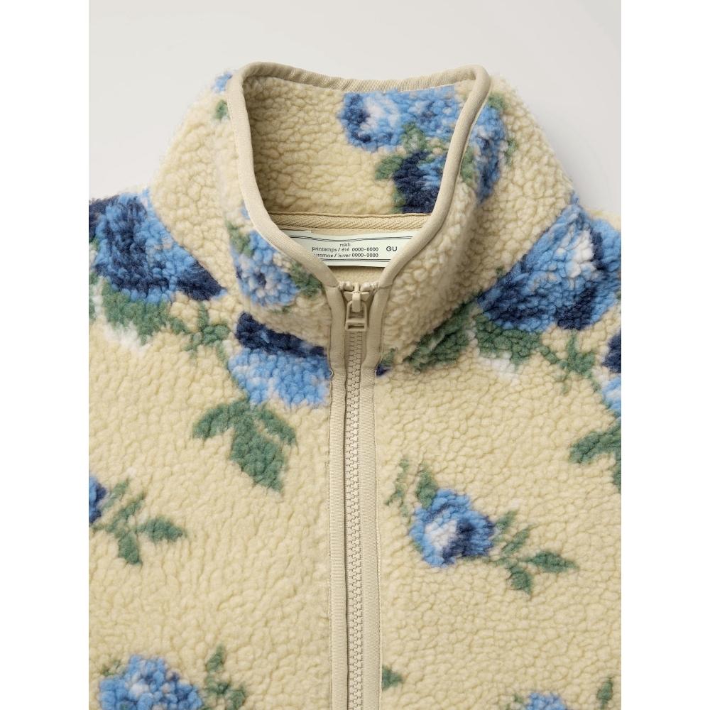 Gu By Uniqlo Fleece Jacket Flower By Rokh