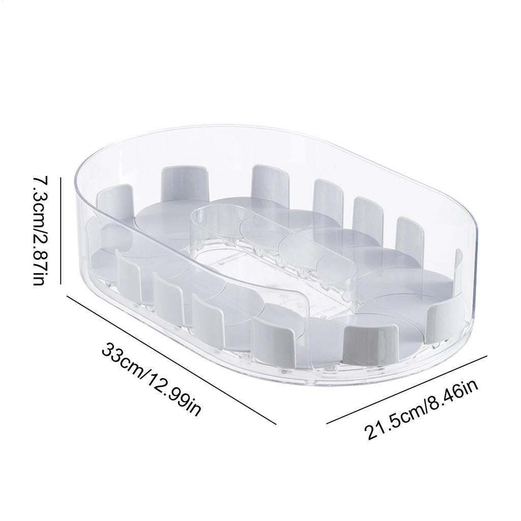 Turntable Organizer For Kitchen Rotating Refrigerator Organizer Rotating Fridge Tray Storage Shelves For Condiment Toiletry