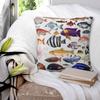 Vintage Fish Trout Pillow Cover Cartoon Fishes Vintage Pillow Case Polyester Cushion Cover Pillowcases For Sofa Home Decoration