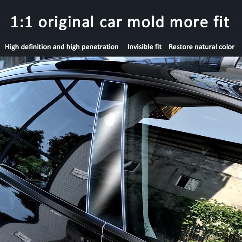 Heenvn For Tesla Model Y /3 Highland 2023 TPU Up Car Window B Pillars Transparent Protective Film Anti-Scratch Car Accessories
