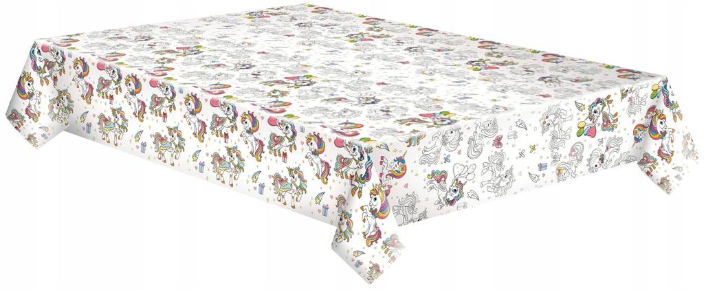 Paper Tablecloth Unicorn Ponies Party 120X180Cm