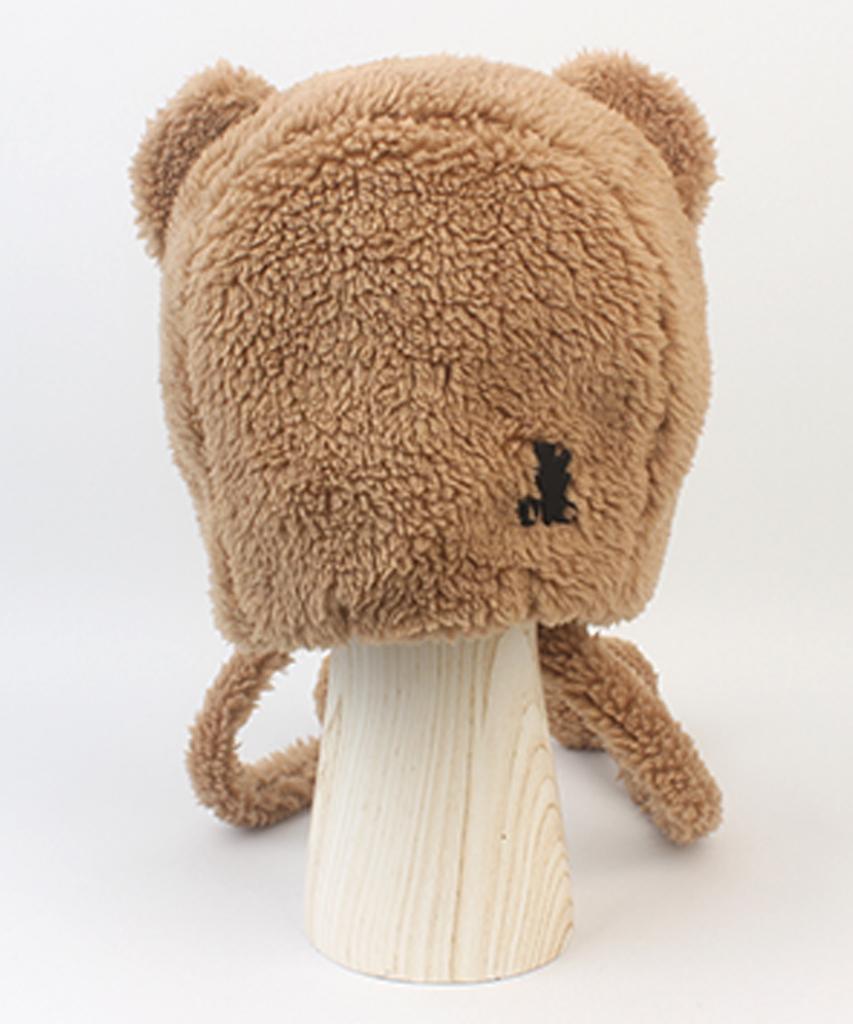 Yunibeosyeolkemiseuteuli Bear Bold Fleece Brown Bonnet Hat