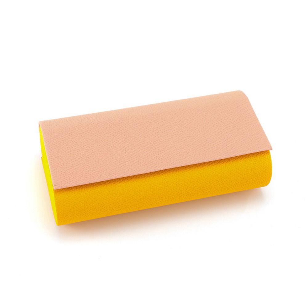 Double Layer Dual- Glasses Case PU Leather 2 Slots Sunglasses Box  For Women Men