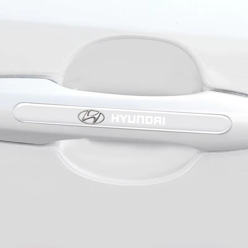 4Pcs Car Door Handle Protector Sticker Auto Styling For Hyundai Genesis I10 I20 I30 I40 IX20 IX35 IX25 Accent Azera Elantra