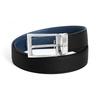 Montblanc 118438 Rectangular Black Blue Shiny Reversible Belt