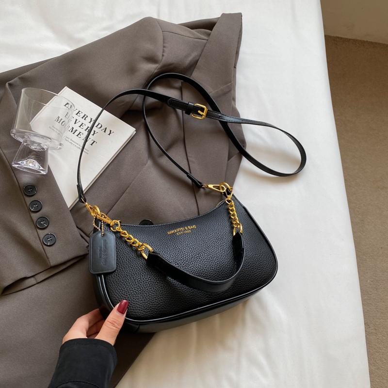 1 Piece of Pure Color Shoulder Bag for Women  Versatile Chain Crossbody Bag