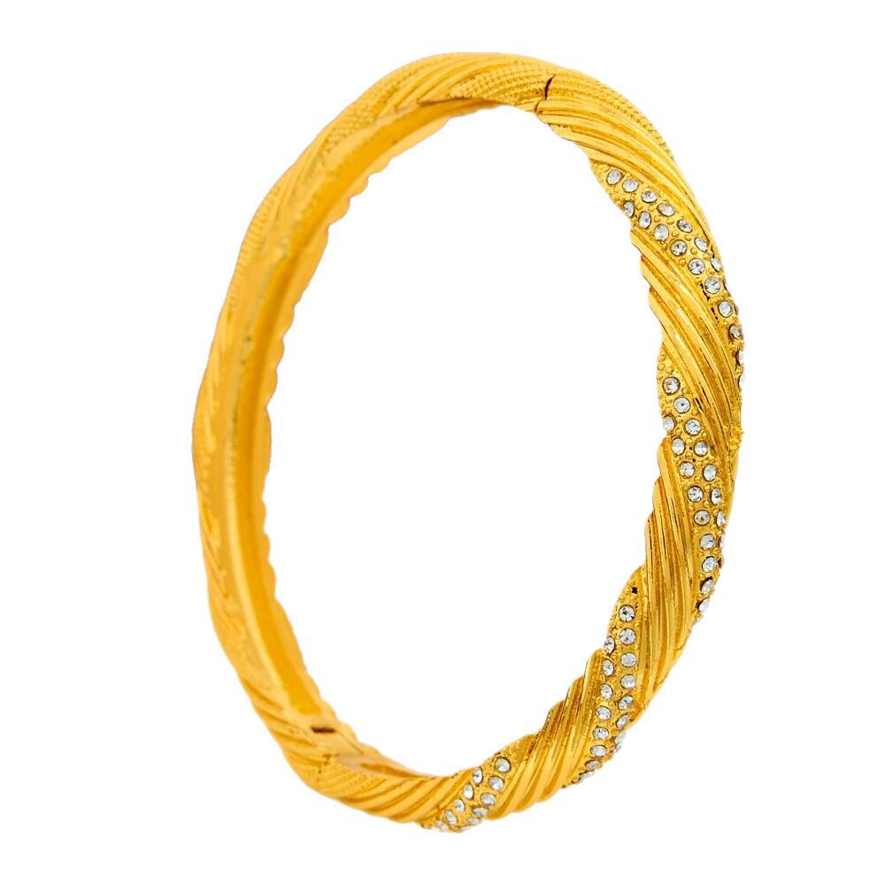 Gold Plated Twisted Clasp Chinese Elegant Bracelet 
