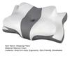 Orthopedic Contour Neck Pillow Ergonomic Memory Foam Sleeping Pillow Breathable Neck Support Pillow with Center Hole for Pain Relief Side Back or