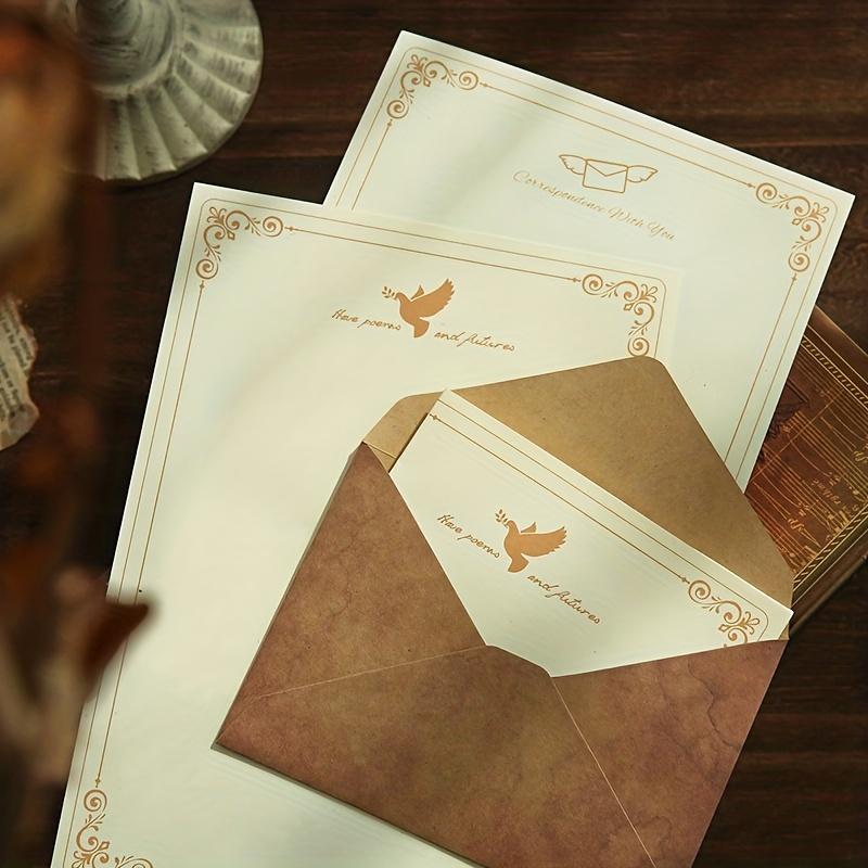 20Pcs Retro European Literary Letter Paper, Creative Letter Signature B5 Handwritten Love Letter Confession Romantic Confession Couple Gifts 20 Pieces