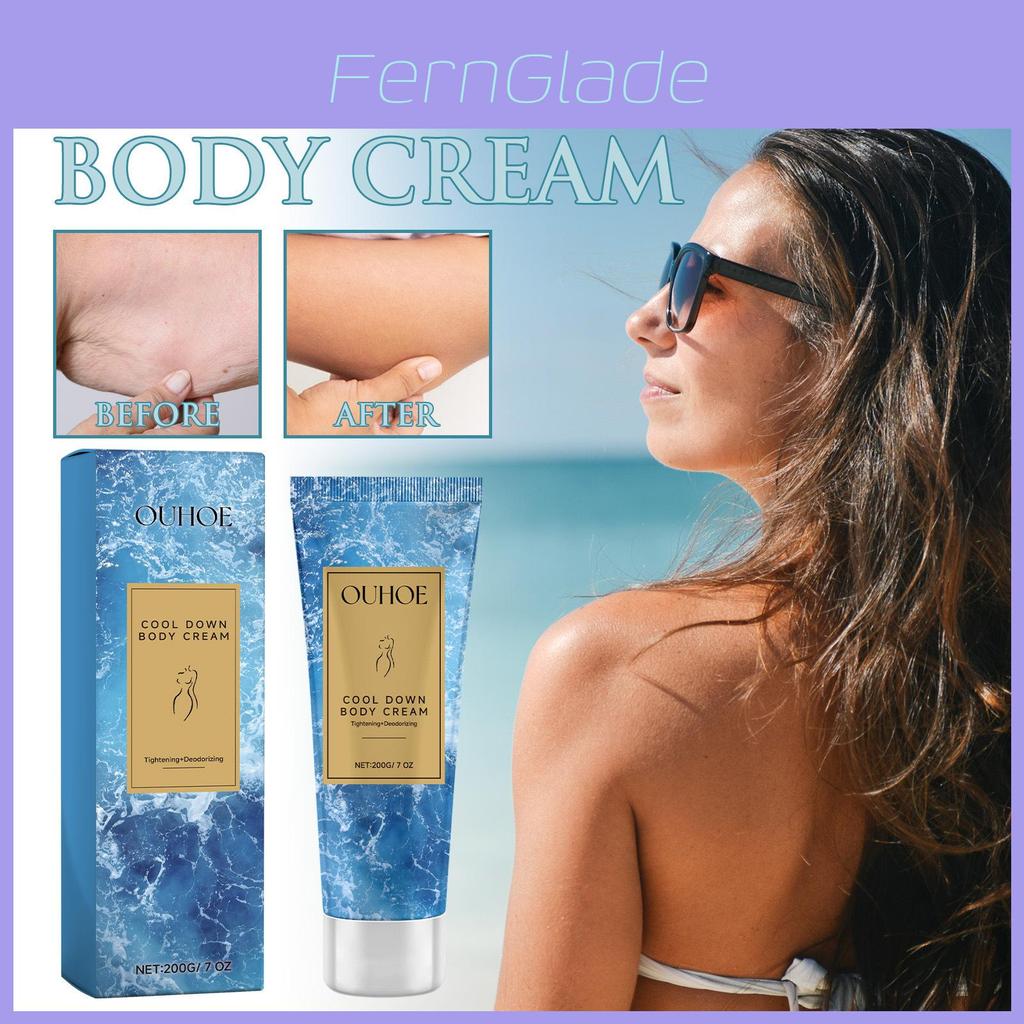 Ouhoe Moisturizing Cooling Cream For Deep Hydration And Soothing Relief From Sunburn And Dry Skin In 200g Packaging