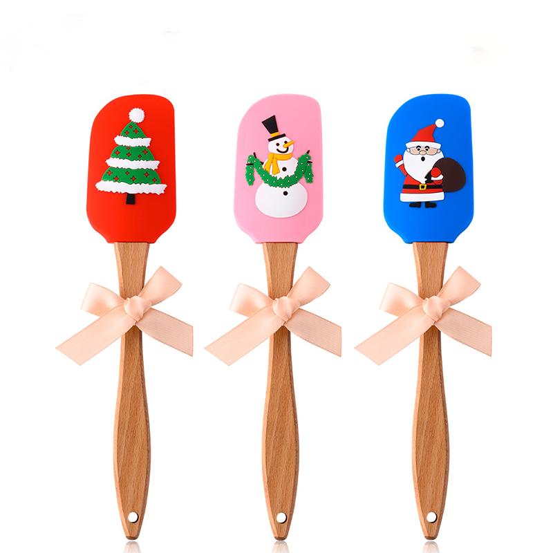 

Бытовой торт, резак для пиццы, рождественские украшения, нож для выпечки, фестивальный хлебобулочный шпатель, посуда, силиконовая лопатка для выпечки десертов, инструмент синий