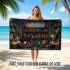Fantasy Magic Theme Soft Beach Towel Personalized Custom Name Text Towel Portable for Beach Pool Travel