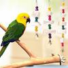 Yousheng Bird Gnawing Toy Colorful Beads Crisp Bell Relieve Boredom Bite Resistant Aid Digestion Parrot Toy for Pet Cage