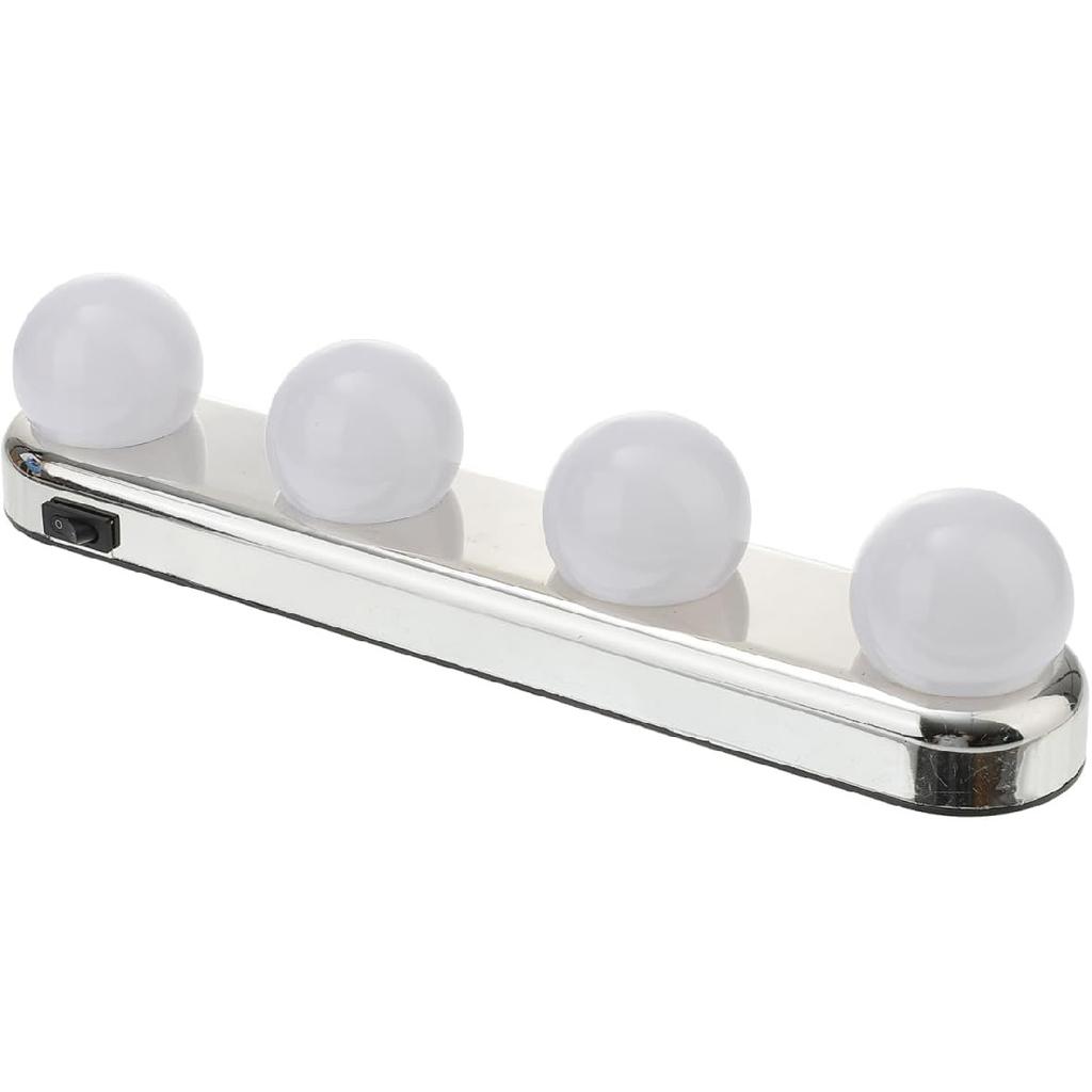 LED Vanity Makeup Light with Dimmable Bulbs No Drilling Suction Cup Design Portable White Light Makeup Lamp for Easy Application and Travel for Home