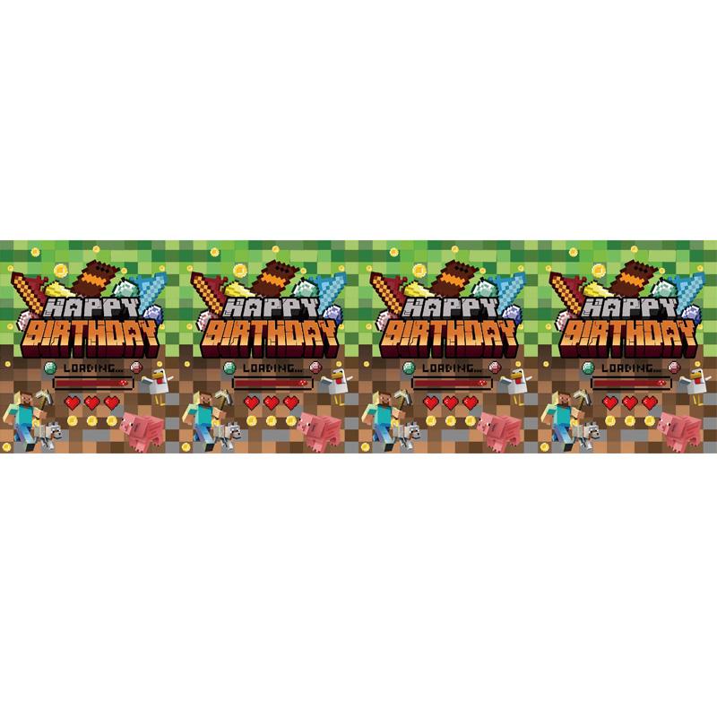MC Pixel Games Birthday Party Decorations Tableware Cup Plate Napkin Tablecloth My World Balloon Party Favors Gifts Supplies