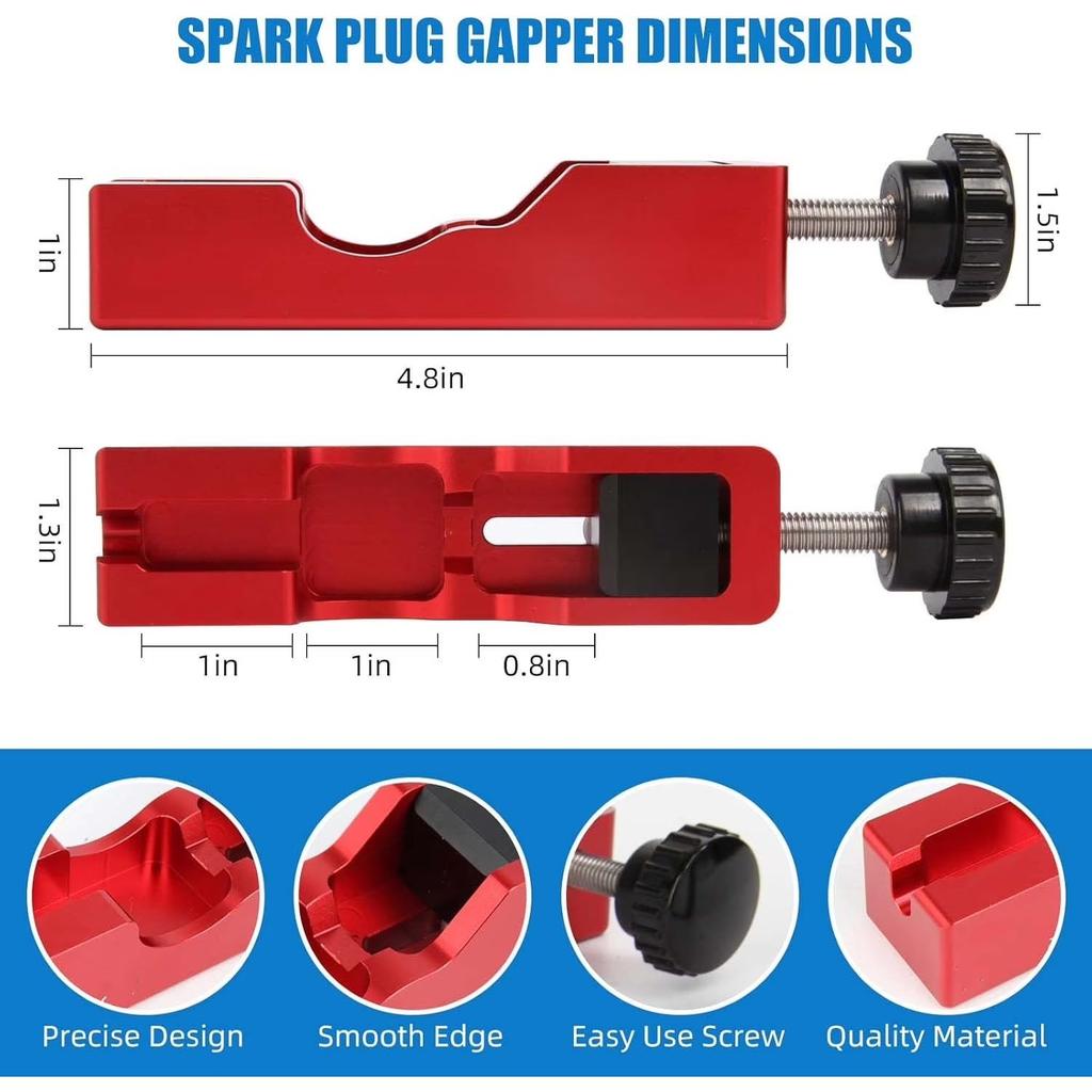 Spark Plug Gap Tool, Precision Sparks Plug Adjustment Gauge, Engine Maintenance Measurement Gear Kit, Automotive Motorcycle Marine