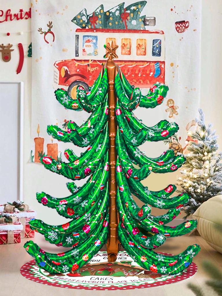 1pc 6D Green Christmas Tree Foil Balloons for Christmas Party Decoration, Birthday, New Year's Eve, Christmas, Holiday Party