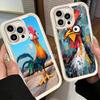Phone Case for iPhone 17 Air 16E 15 16 Pro Max Chicken Hen Rooster Cover 14 Plus 13 12 Mini Soft Shell Silicone Fundas