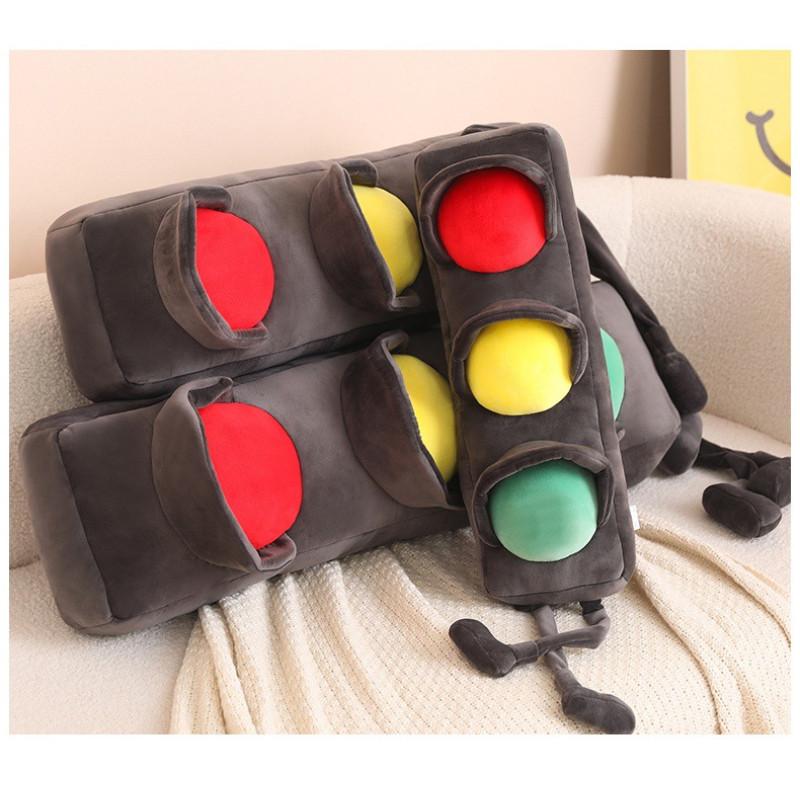 Adorable Cartoon Traffic Light Plush Pillow Soft And Cozy Cushion For Home Decor