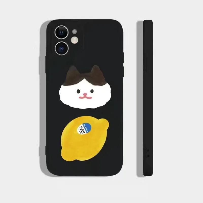 Cartoon Rabbit Bear Couple Phone Case For IPhone 13 12 11 14 15 Pro XS MAX 7 8 Plus Mini X XR SE20 Strawberries Animals Covers