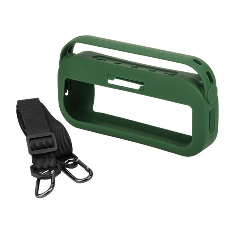 Soft Silicone Case for Bluetooth-compatible Speaker Travel Carry Protective with Shoulder Strap Protective Skin
