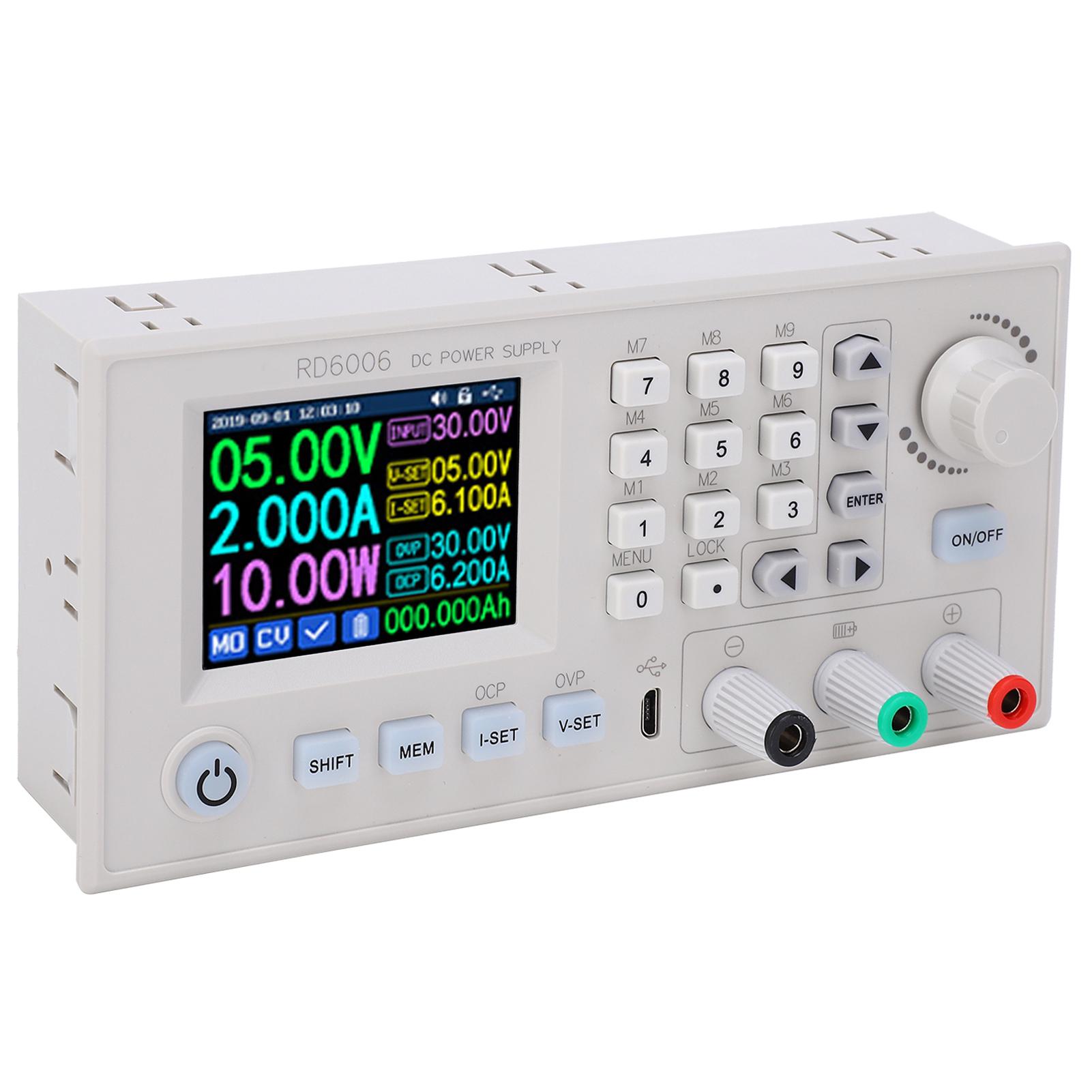 

Регульований блок живлення постійного струму 2,4-дюймовий РК-дисплей 6‑70 В до 0‑60 В Регулятор напруги АдаптерRD6006‑W з модулем WiFi