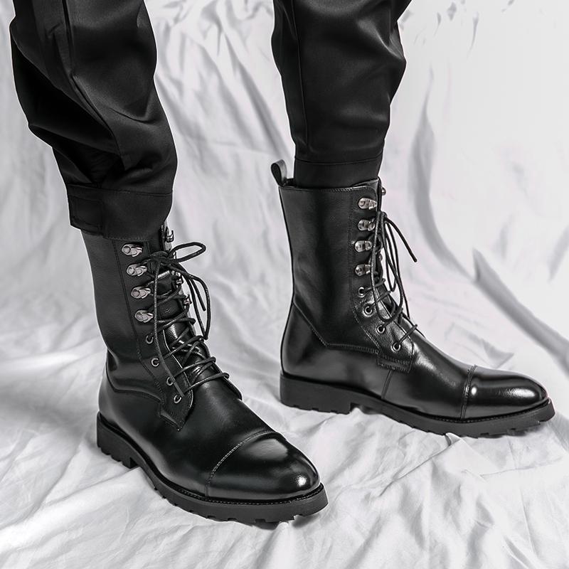Casual Men's Long Boots Trendy New Designer Styles  Leisure Business Party Office Outdoor Motorcycle Black Brown Plus Size Shoes