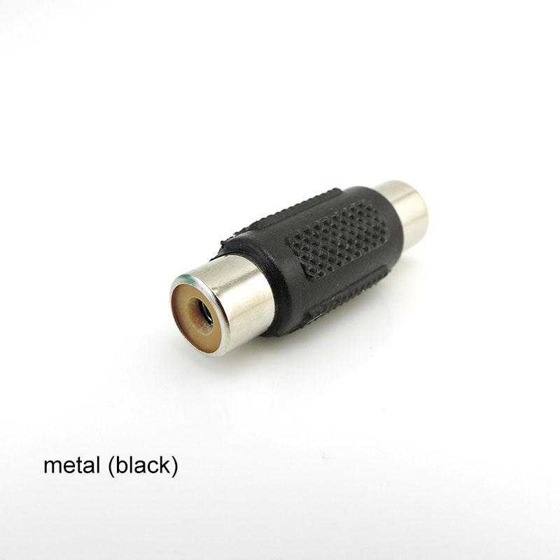 RCA Female To Female F/F Joiner Couplers AV Audio Video Adapter Copper Cable Connector Jack Plug Gold Plated Speaker 3types