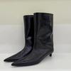 Bottes mi-mollet à talons hauts à bout pointu, Bottines pour femmes, Bottes courtes, Chaussures pour femmes