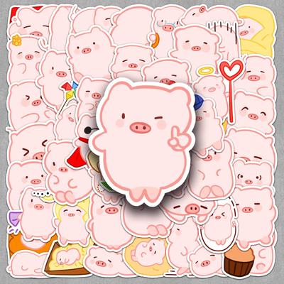 50 Cute Animal Cartoon Stickers: Hand-Painted, Infringement-Free, for Journals, Cards, Computers, and Phone Cases