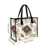 Boho Magic Book Print Canvas Tote Bag Casual Daily Shoulder Shopping Bag for Women