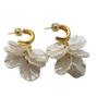 French Style Super Fairy Sweet Korean Ears Exquisite Moonlight Pearl Shell Flower Temperament Fringed Earrings Small Fragrant Wind Niche