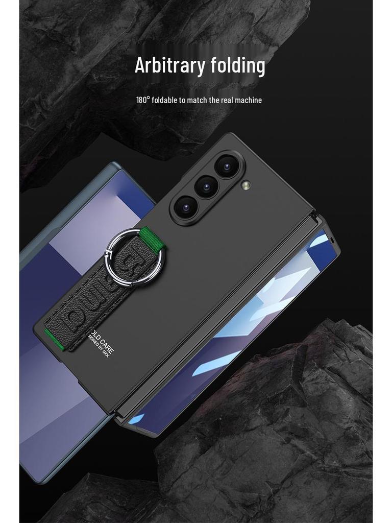 Samsung Z Fold 7 Ultra-thin Wrist Strap Case with Film & Finger Ring