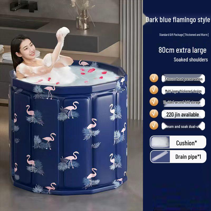 Adult and Child Folding Full Body Bathtub for Home Use with Sauna Function.