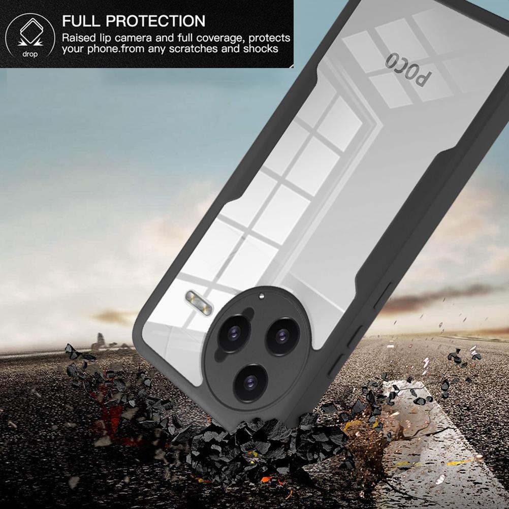 360 Celotělový Průhledný Kryt Přední+Zadní Pro Xiaomi Mi Poco F7 Pro PocoF7 Poko Little F7 Ultra 5G Silikonový Nárazuvzdorný Kryt