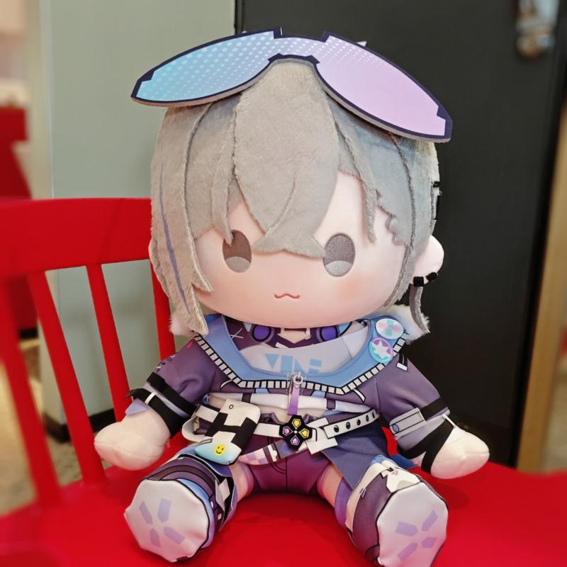 40Cm Spel Honkai Star Rail Cipher Zittende Pluche Pop Anime Aglaea Trailblazer Zilveren Wolf Cos Verkleedkleding Pluche Kerstcadeau doll with clothes