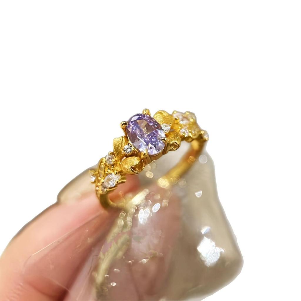 5A Grade Zircon Bauhinia Pattern Open Ring - Luxurious, Versatile, Exquisite Jewelry for Women