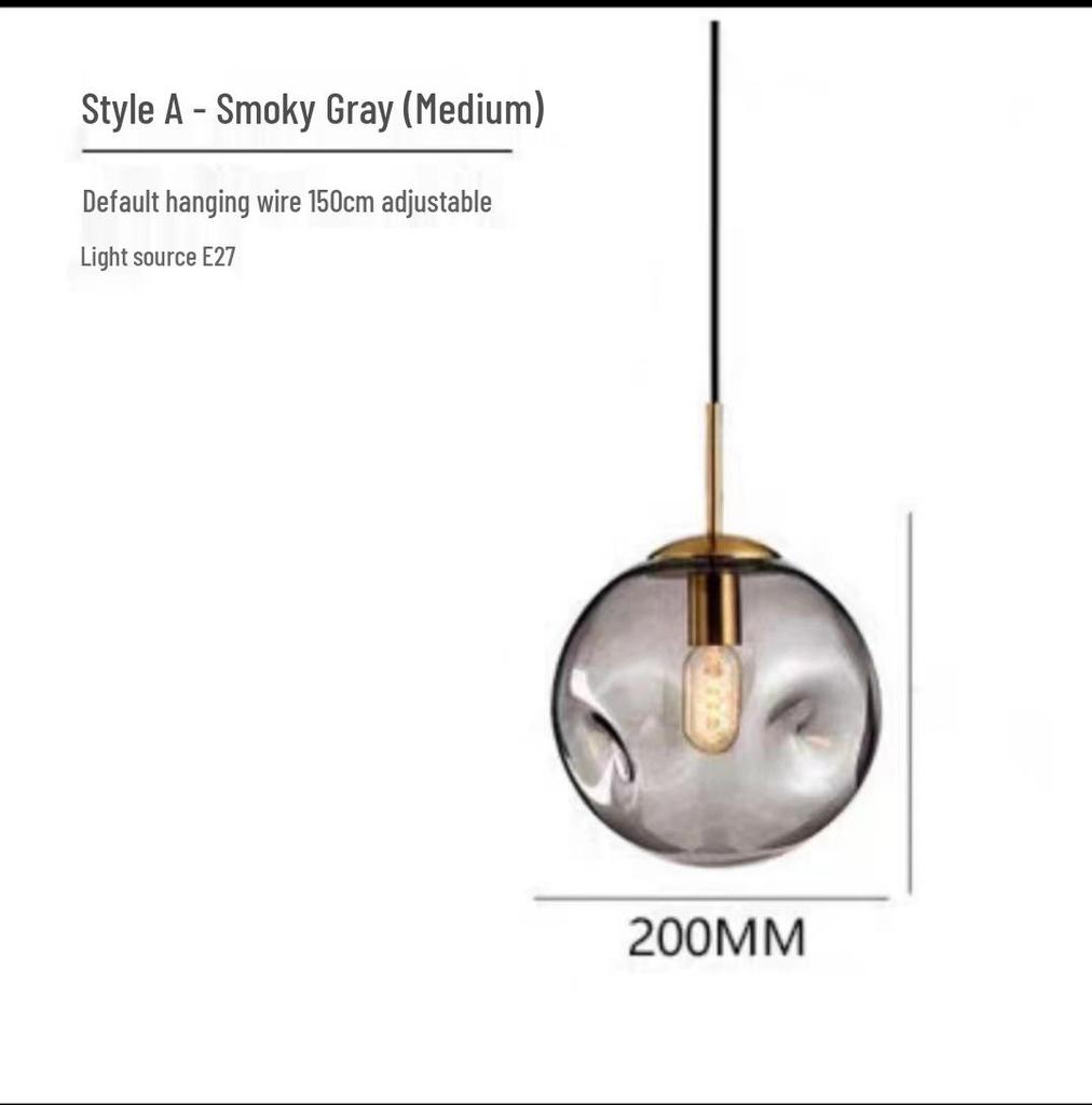 Modern Nordic Glass Pendant Light for Coffee Shop or Bedroom