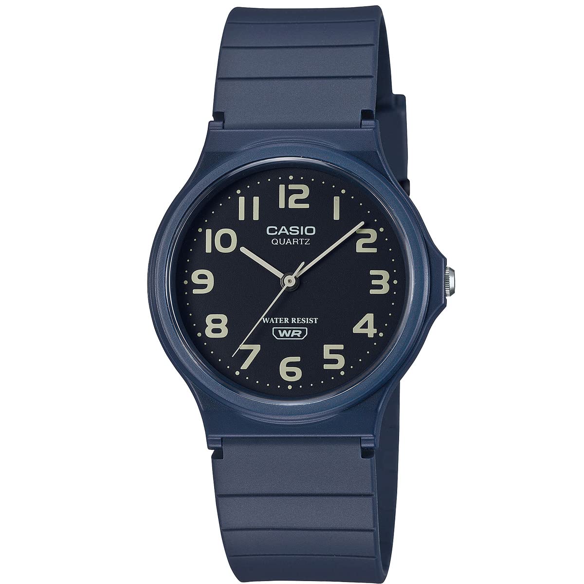 

CASIO MQ-24UC Женские стандартные аналоговые часы, Тонкие и легкие, Дизайн в земляных тонах, Идеально подходят для работы или бизнеса (военно-морской флот)